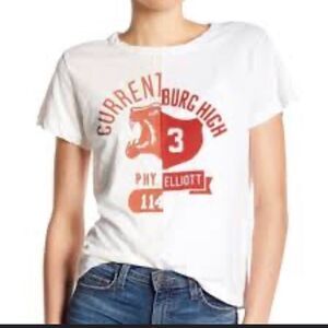 Current/Elliott Split Varsity Cotton Tee